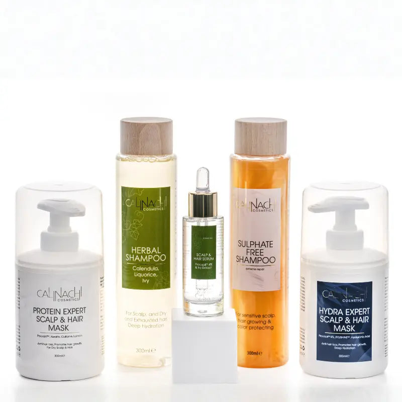 Full Therapy against Hair Loss & New Hair Growth Stimulation HairCare Sets CALINACHI Cosmetics
